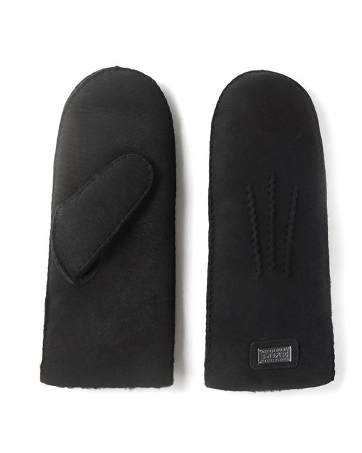 Australia Luxe Black Mitts Wildlederhandschuhe