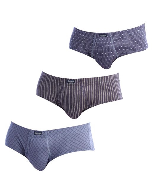 Abanderado 3er-pack Herren-slips Mit Öffnung "essential Print" A0090 in het Blue voor heren