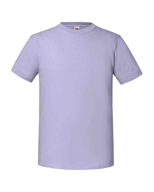Fruit Of The Loom Purple Ringspun Premium T-Shirt (Soft) for men