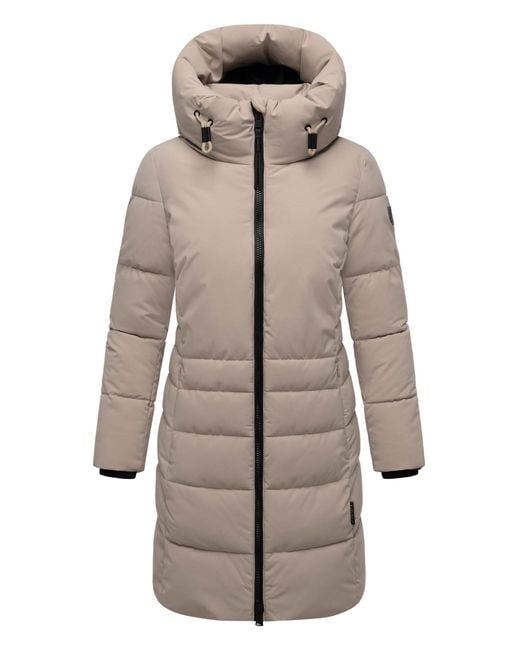 Navahoo Gewatteerde Mantel Mondnebel Xiv – Warm, Stijlvol & Functioneel in het Natural voor heren