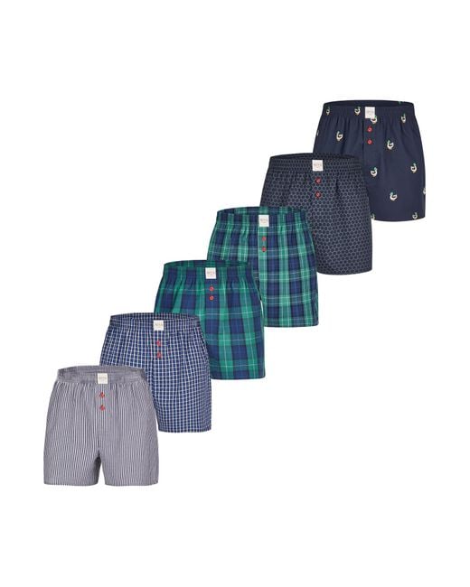 Phil & Co. Berlin Boxer Classics 6-Pack in het Blue voor heren