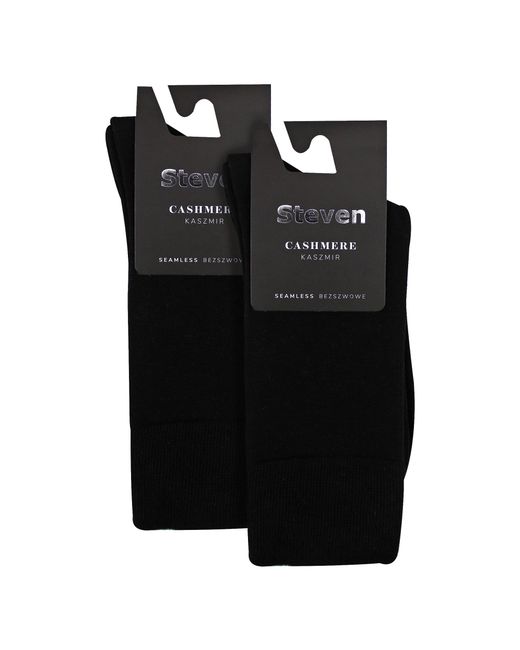 Steve Madden Black 2 Pairs Cashmere Socks for men