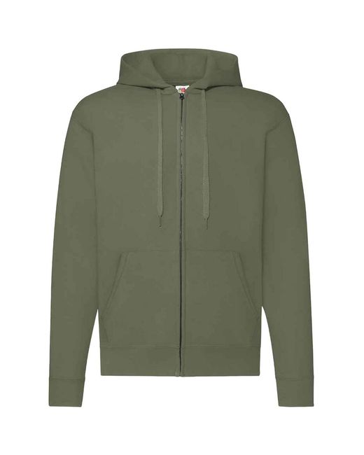 Fruit Of The Loom Green "Classic" Hoodie Mit Durchgehendem Reißverschluss Für Herren/Damen (Klassisch Olivgrün)