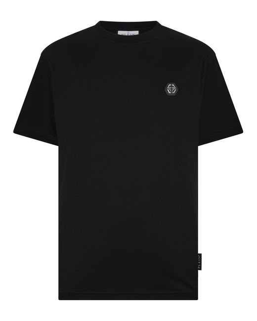 Philipp Plein Round Neck T-Shirt Basic in het Black voor heren
