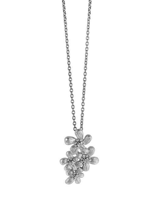 Orphelia Dames 925 Sterling Zilveren Ketting Met Hanger in het Black
