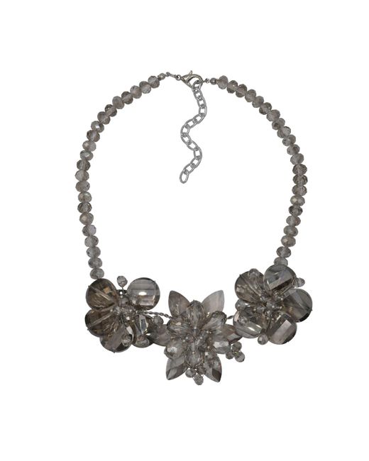 Steuer Metallic Modeschmuck Kette Glänzend Glasstein Karabiner