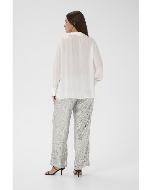 Kaffe White Langarm