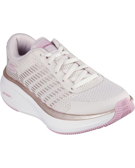 Skechers White Go Run Elevate 2.0 Textile Trainers