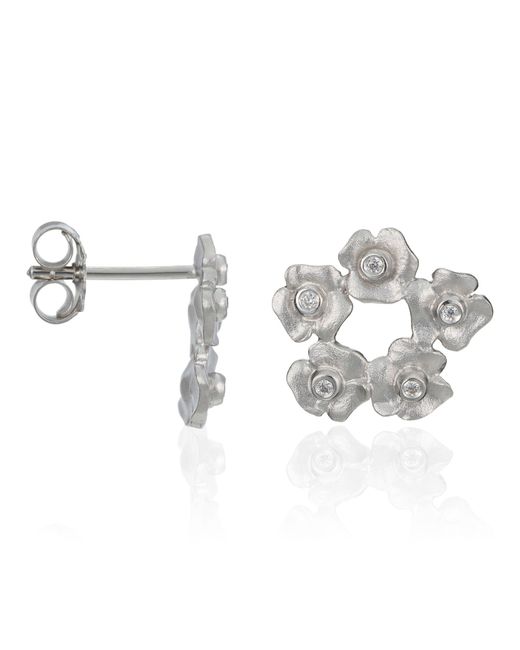 Orphelia Dames 925 Sterling Zilveren Stud Oorbellen in het Metallic