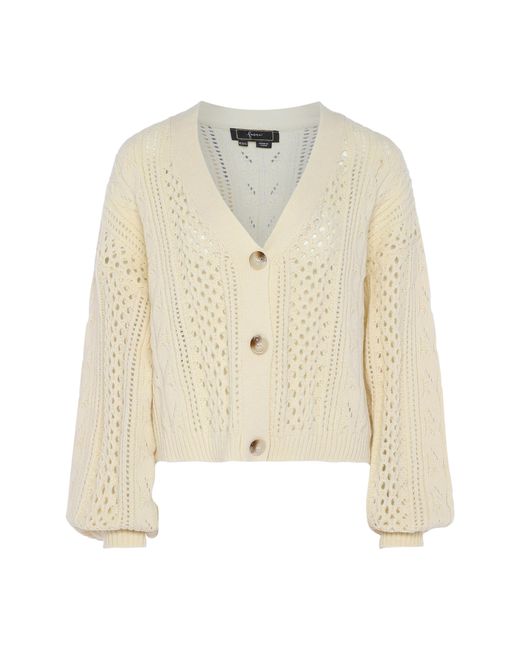 faina Vest Wolwit in het White