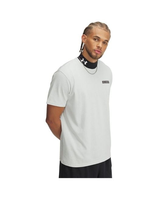 Under Armour White Performance Heavyweight Gym T-Shirt for men