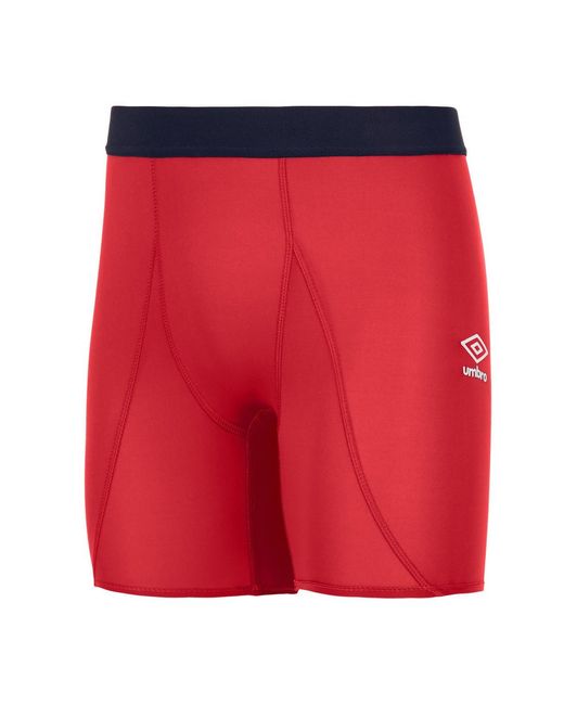 Umbro Red Core Power Logo Base Layer Shorts (Vermillion) for men