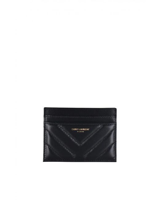 Saint Laurent Black Karteninetui