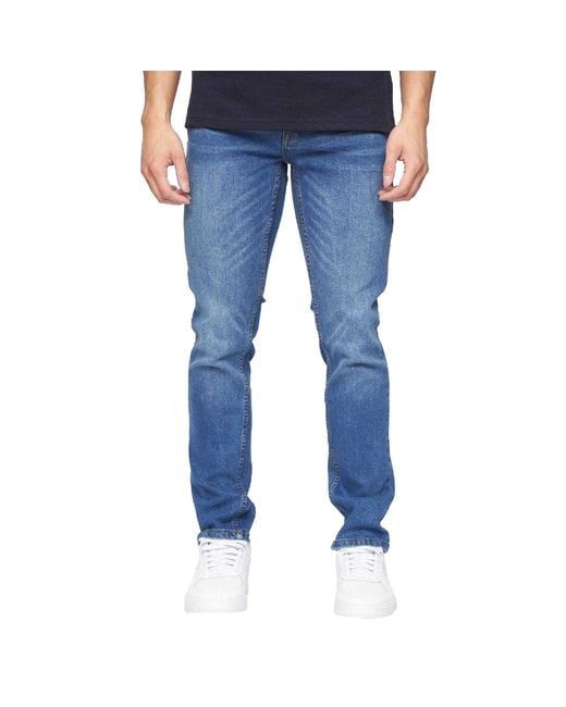 Crosshatch Blue Slim Jeans for men