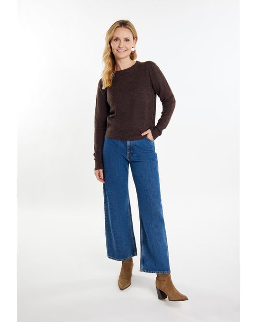 Usha Brown Strickpullover Damen
