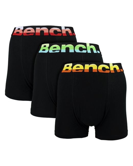 Bench Black 3 Pack Cotton Boxers Underwear for men