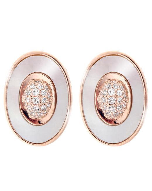 Orphelia 'aurori' Dames 925 Sterling Zilveren Stud Oorbellen in het Pink