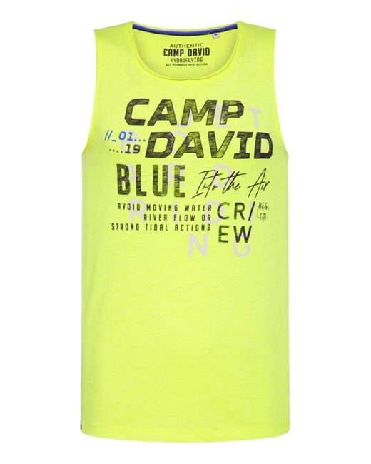 Camp David Tanktop in Yellow für Herren