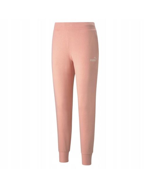 PUMA Essential Logo Joggingbroek in het Pink