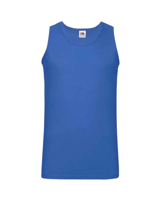Fruit Of The Loom Blue Adult Valueweight Athletic Tank Top (Royal) Cotton