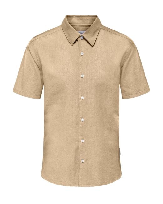 Only & Sons Overhemd in het Natural voor heren