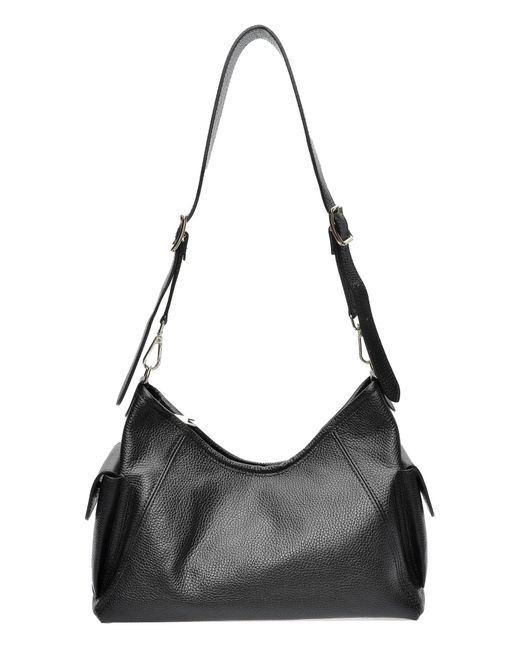Isabella Rhea Black Rindsledertasche