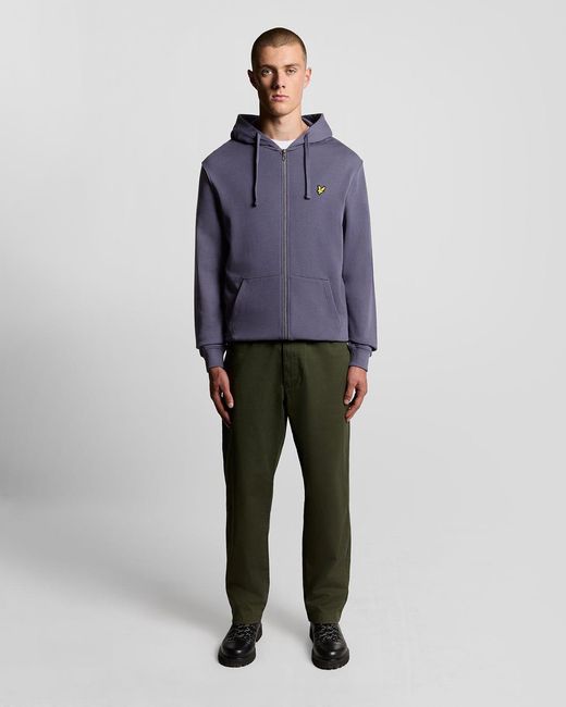Lyle & Scott Blue Zip Through Hoodie for men