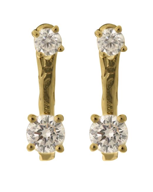 Orphelia 'lykke' Dames 925 Sterling Zilver Dangle Oorbellen in het Metallic