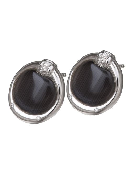Orphelia Metallic 925 Sterling Stud Earrings
