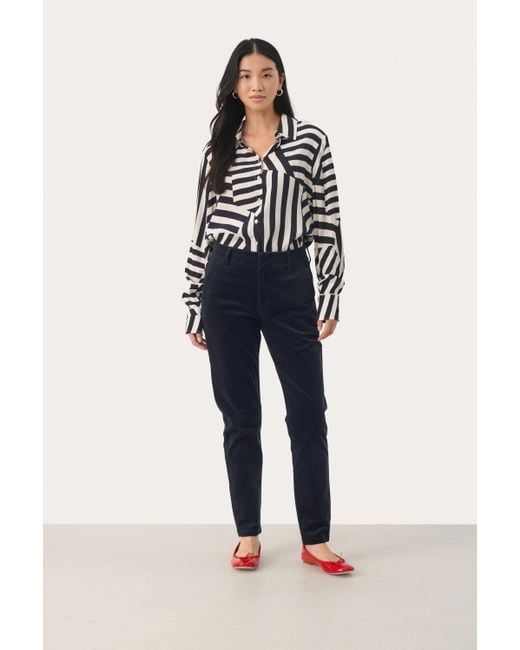 Part Two Blue Casual Hose Soffysapw Gerade Passform