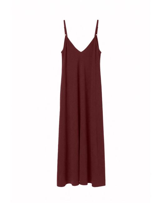 Basiclo Chloe Long Dress in het Red