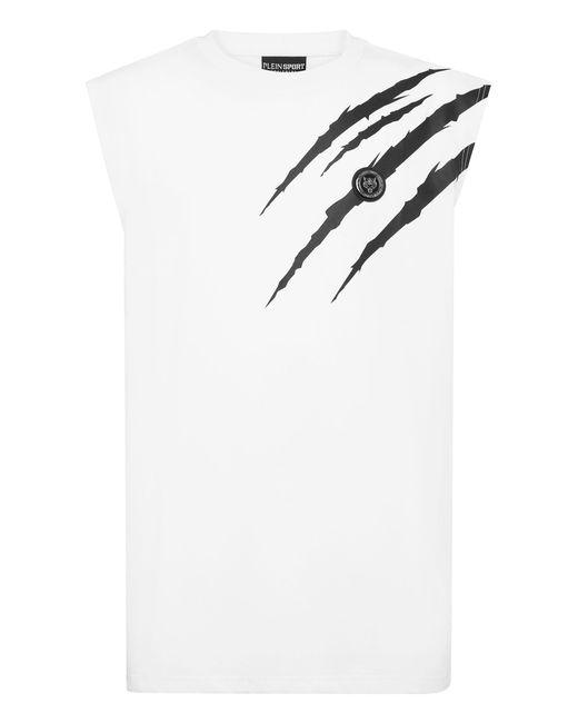Philipp Plein Tanktop Scratch in het White voor heren