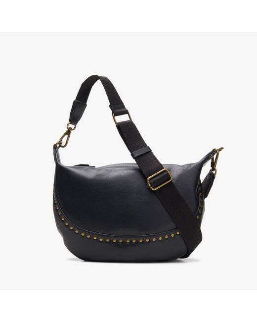 Clarks Nuttige Cross Zwarte Leren Tas in het Black