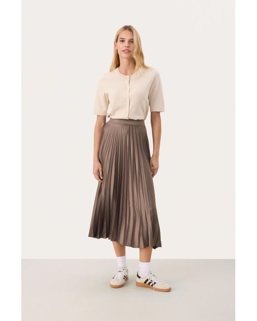 Part Two Rok A-shape Brown in het Natural
