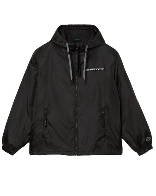Lacoste Gewatteerde Gewatteerde Jas Met Capuchon (zwart) in het Black voor heren