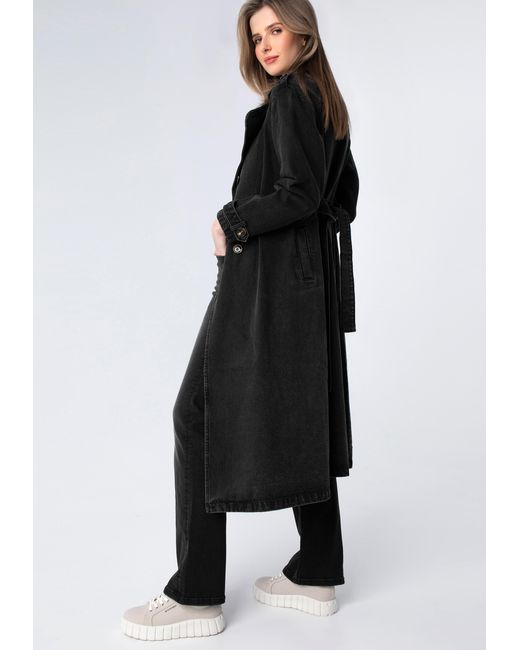Wittchen Denim Jas Met Riem Katoen in het Black