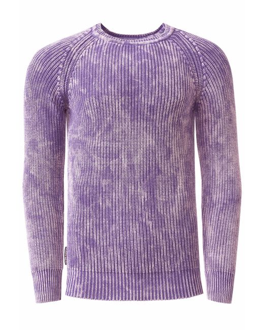 Rusty Neal Vervaagde Gebreide Trui In Vintage Look in het Purple voor heren
