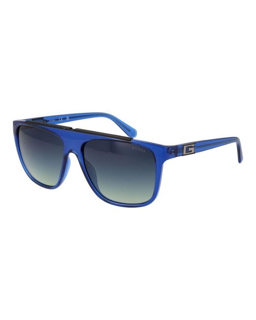 Guess Blue Stainless Steel Sunglasses for men