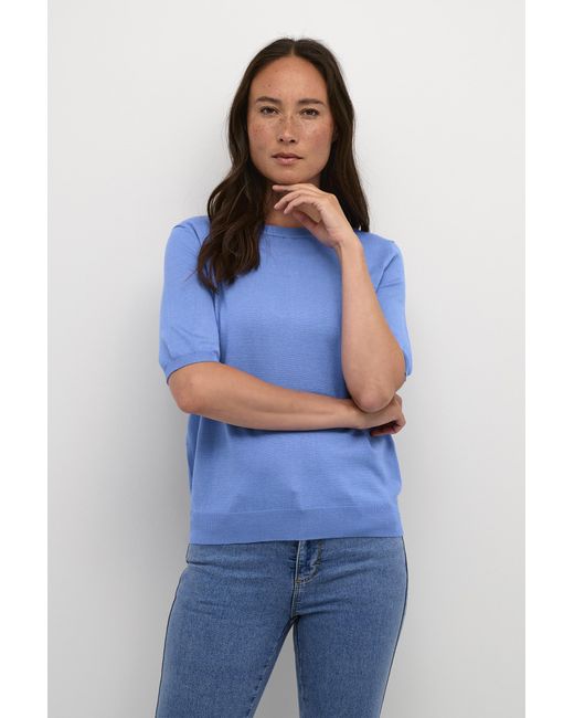 Kaffe Blue Strickpullover Regular Fit Dark