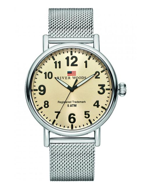 River Woods Metallic Sacramento Watch Rw420018 Stainless Steel for men