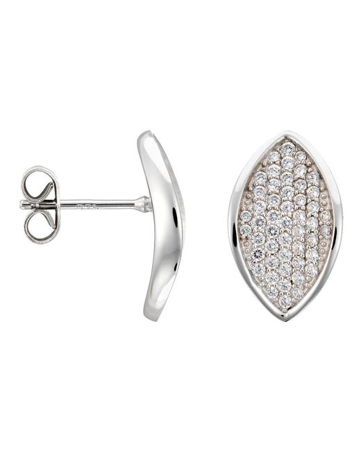 Orphelia Metallic 925 Sterling Stud Earrings