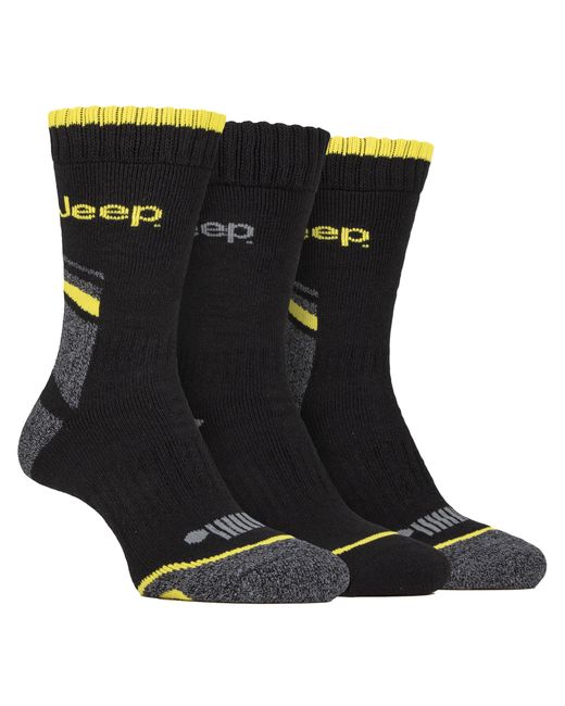 Jeep Black Heavy Duty Work Socks With Arch Support for men