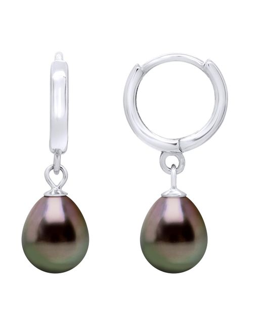 Ateliers Saint Germain White Earrings Creole Real Cultured Tahiti Pearls 8-9 Mm