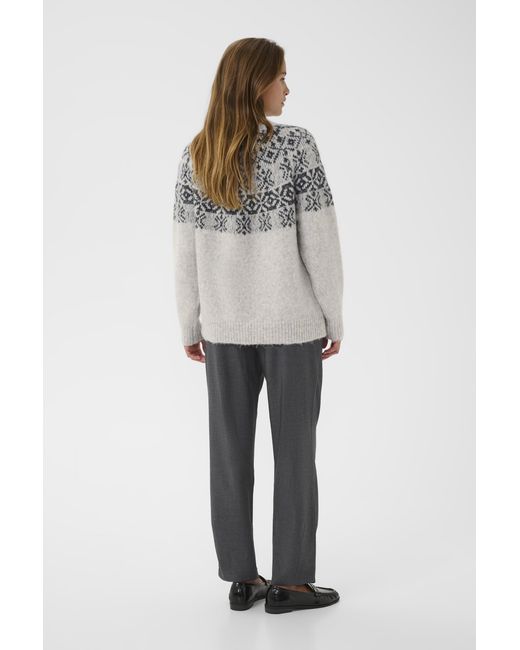 Kaffe Gray Strickpullover Kanicole Strickpullover Regular Fit