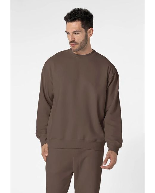 Basiclo Oversized Sweatshirt Lichtbruin in het Brown
