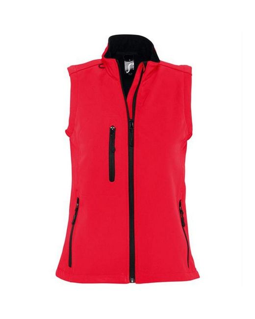 Sol's Red Ladies Rallye Soft Shell Bodywarmer Jacket