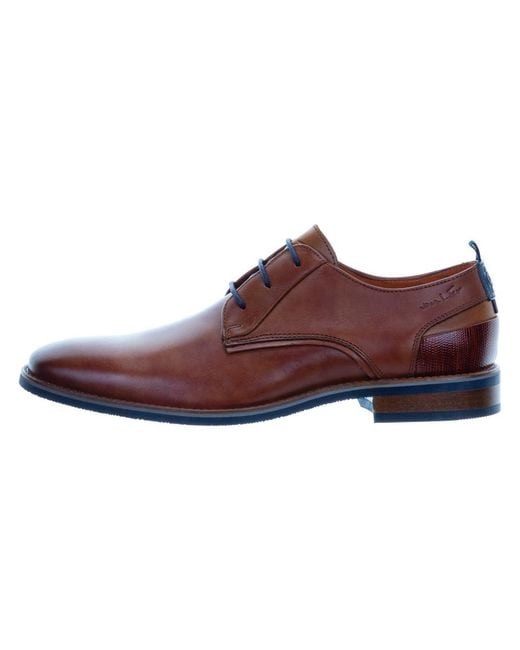 VAN LIER Veterschoenen Amalfi Cognac Bruin in het Red voor heren
