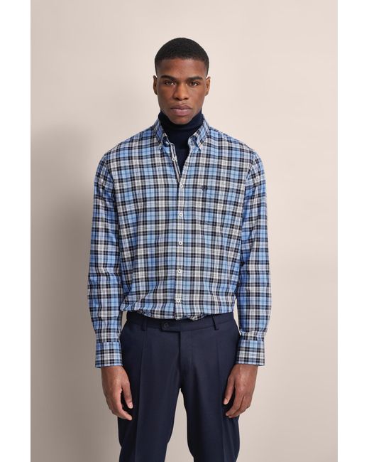 Bugatti Herren 100% Katoen Casual Overhemd in het Blue voor heren