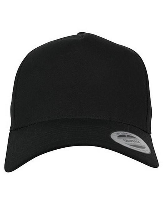 Flexfit Black "Classic" Snapback Mütze 5 Segmente