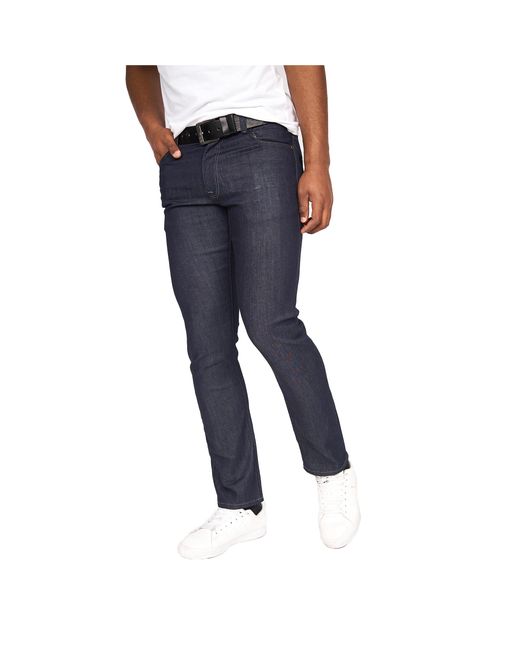 Crosshatch Blue Cadman Straight Jeans (Raw Wash) for men